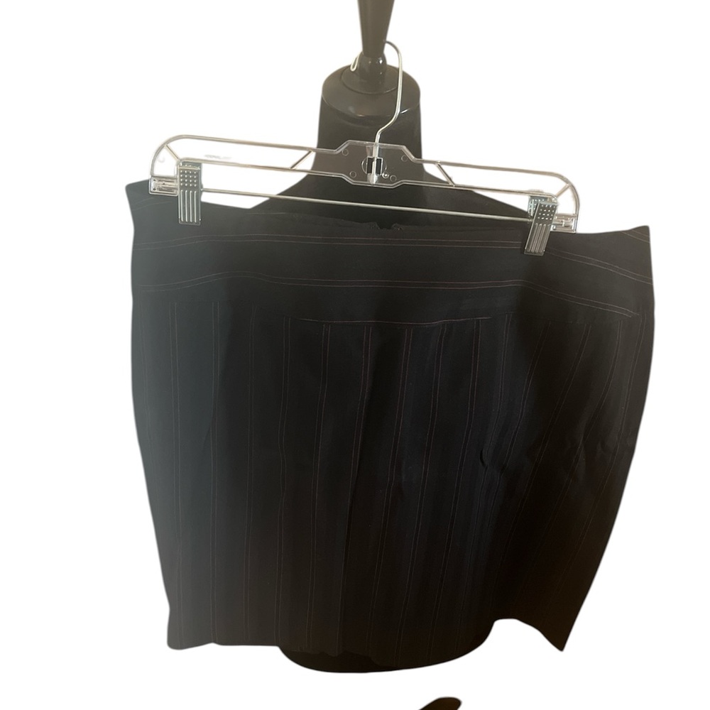 Lane Bryant Black Skirt with Pink Pinstripes